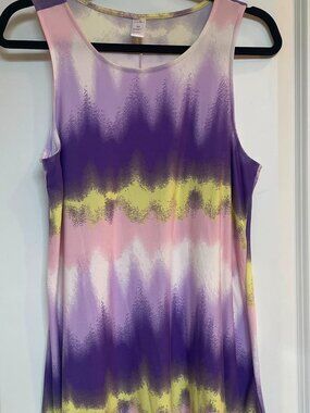 JUST BE Women’s Sleeveless Tie Dye Dress, Size M